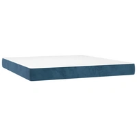 vidaXL Boxspringbett mit Matratze Dunkelblau 160x200 cm Samt vidaXL Boxspringbett mit Matratze Dunkelblau 160x200 cm Samt