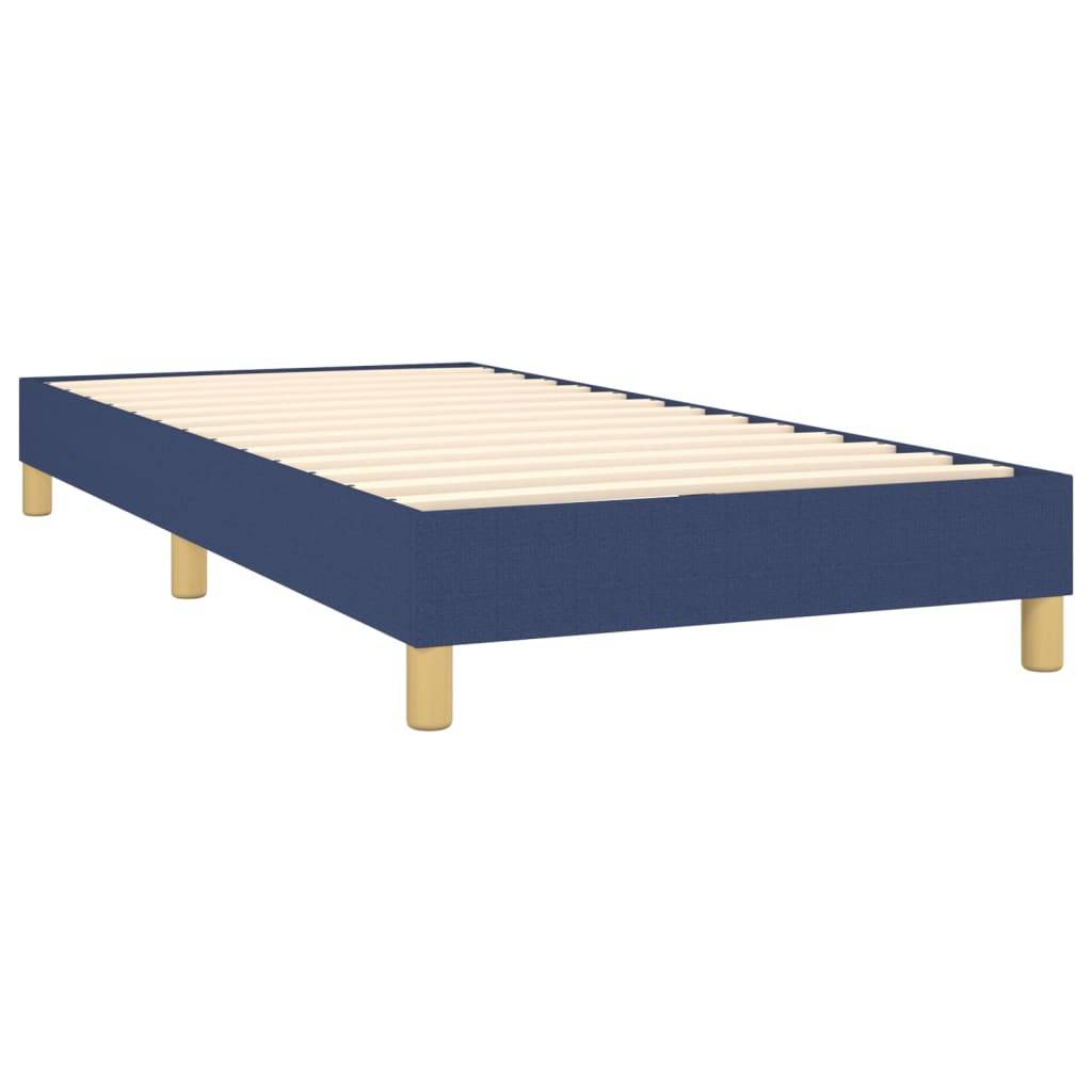 vidaXL Bettgestell ohne Matratze Blau 100x200 cm Stoff