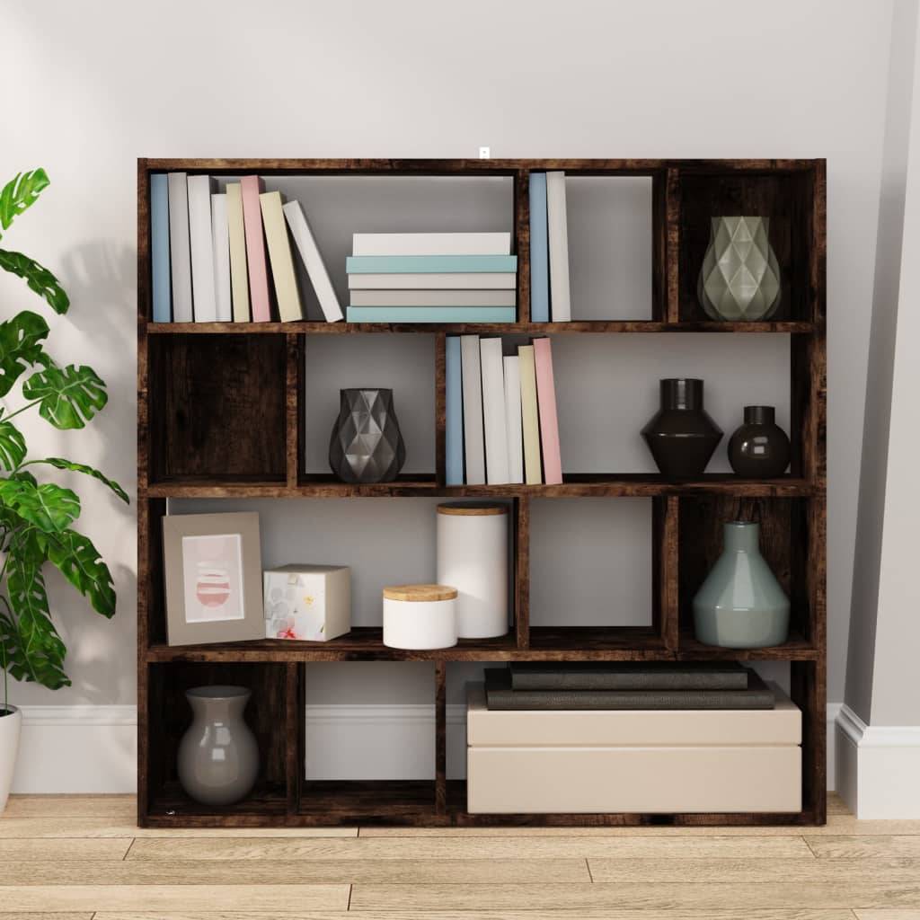 vidaXL Bücherregal/Raumteiler Räuchereiche 105x24x102 cm