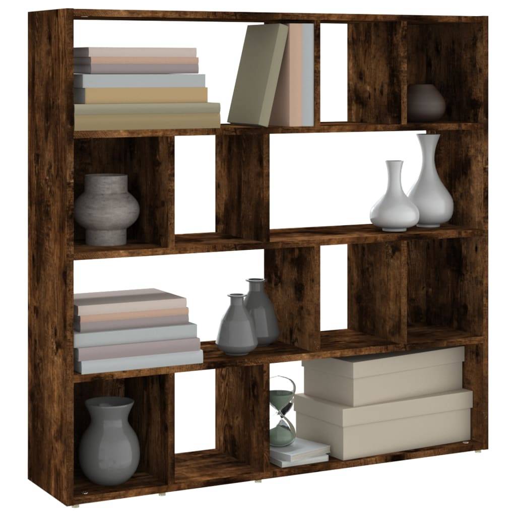 vidaXL Bücherregal/Raumteiler Räuchereiche 105x24x102 cm