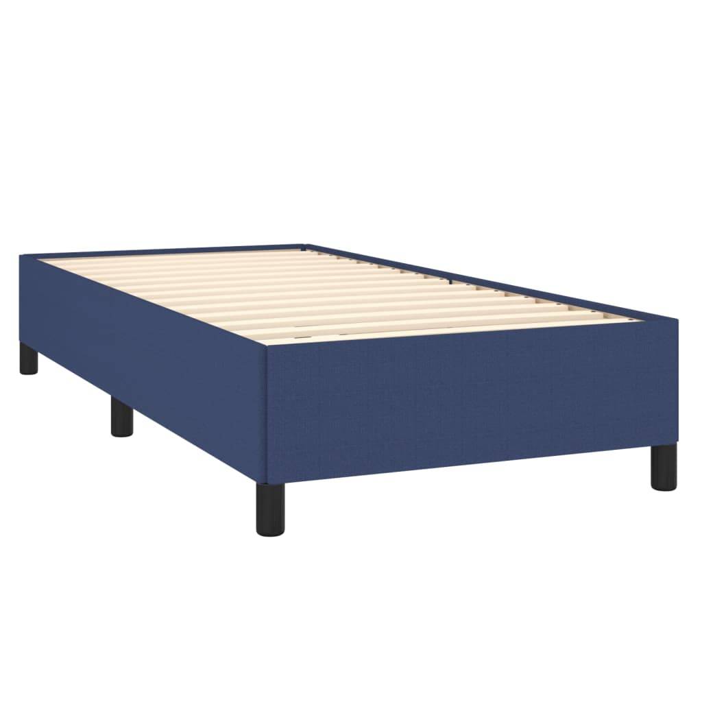 vidaXL Boxspringbett mit Matratze Blau 80x200 cm Stoff