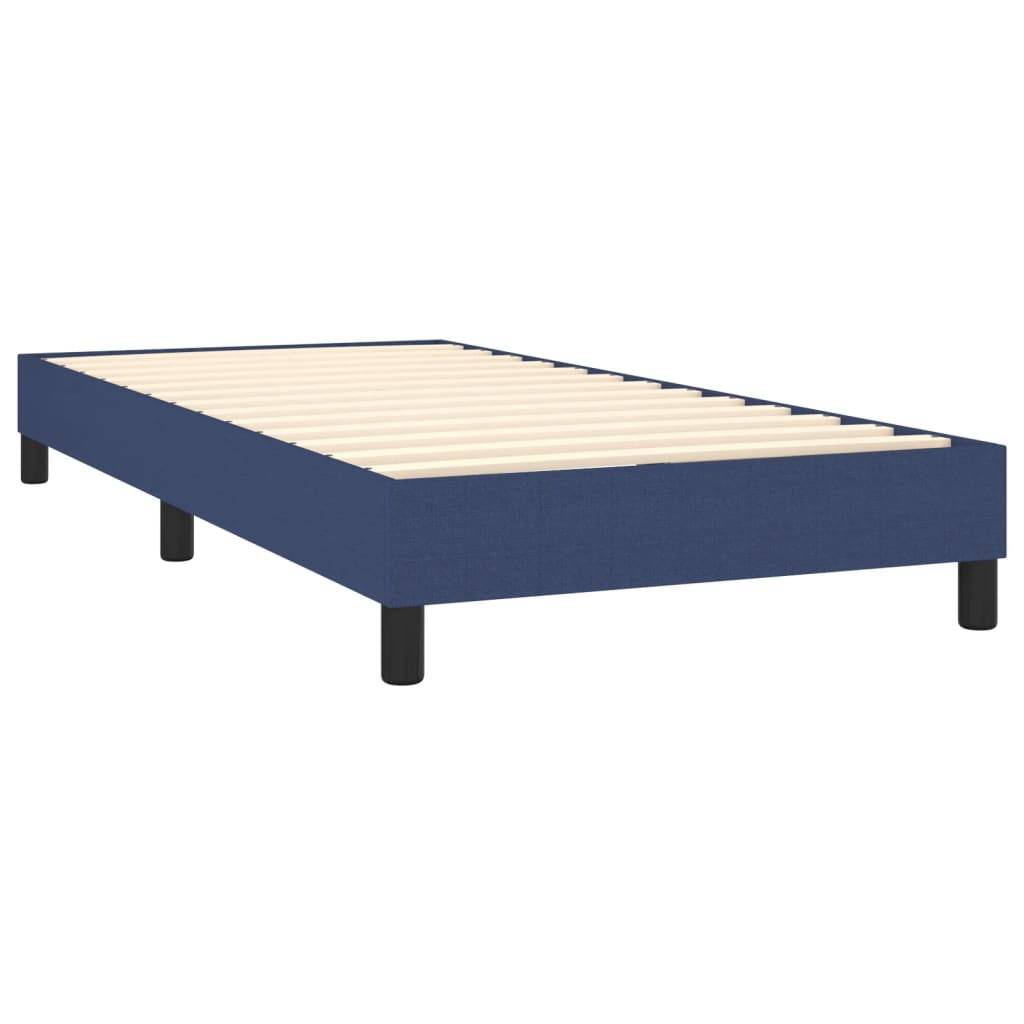 vidaXL Bettgestell ohne Matratze Blau 90x200 cm Stoff