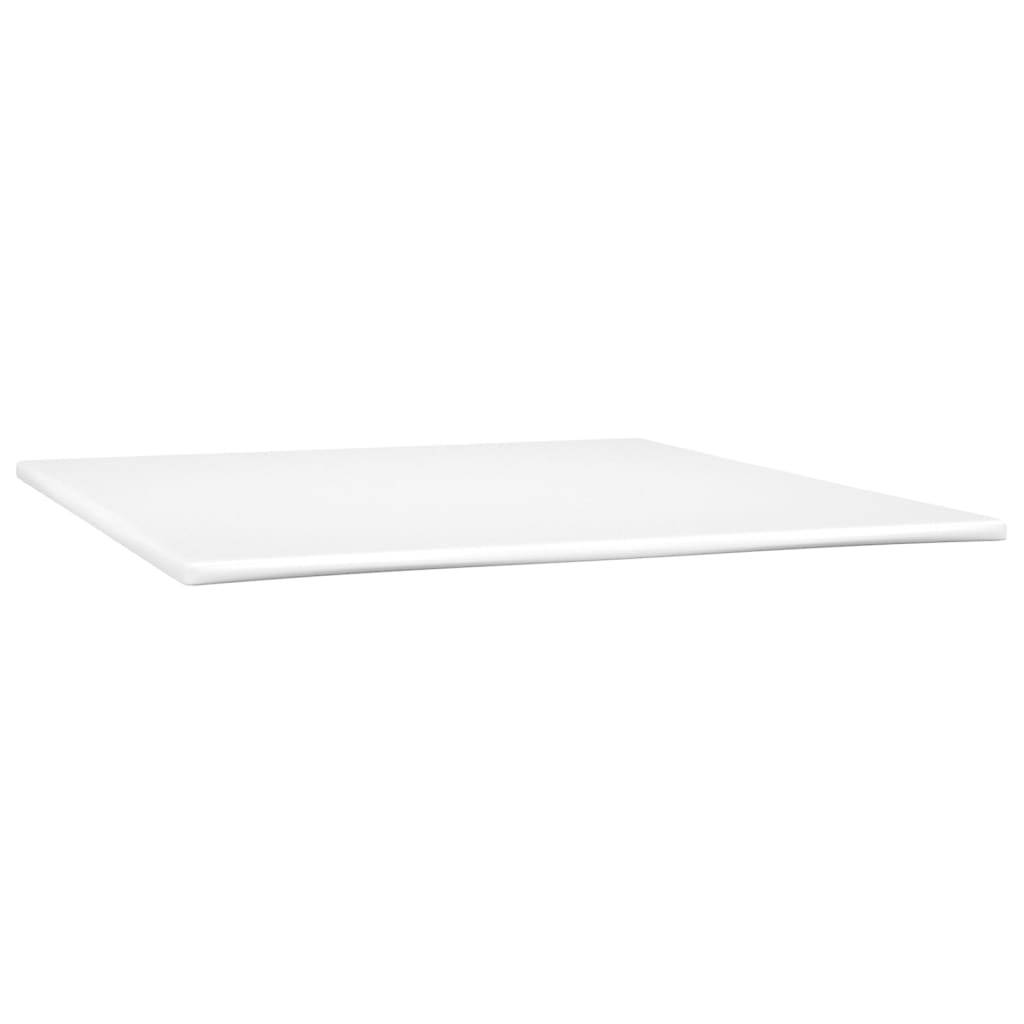 vidaXL Boxspringbett mit Matratze Creme 180x200 cm Kunstleder