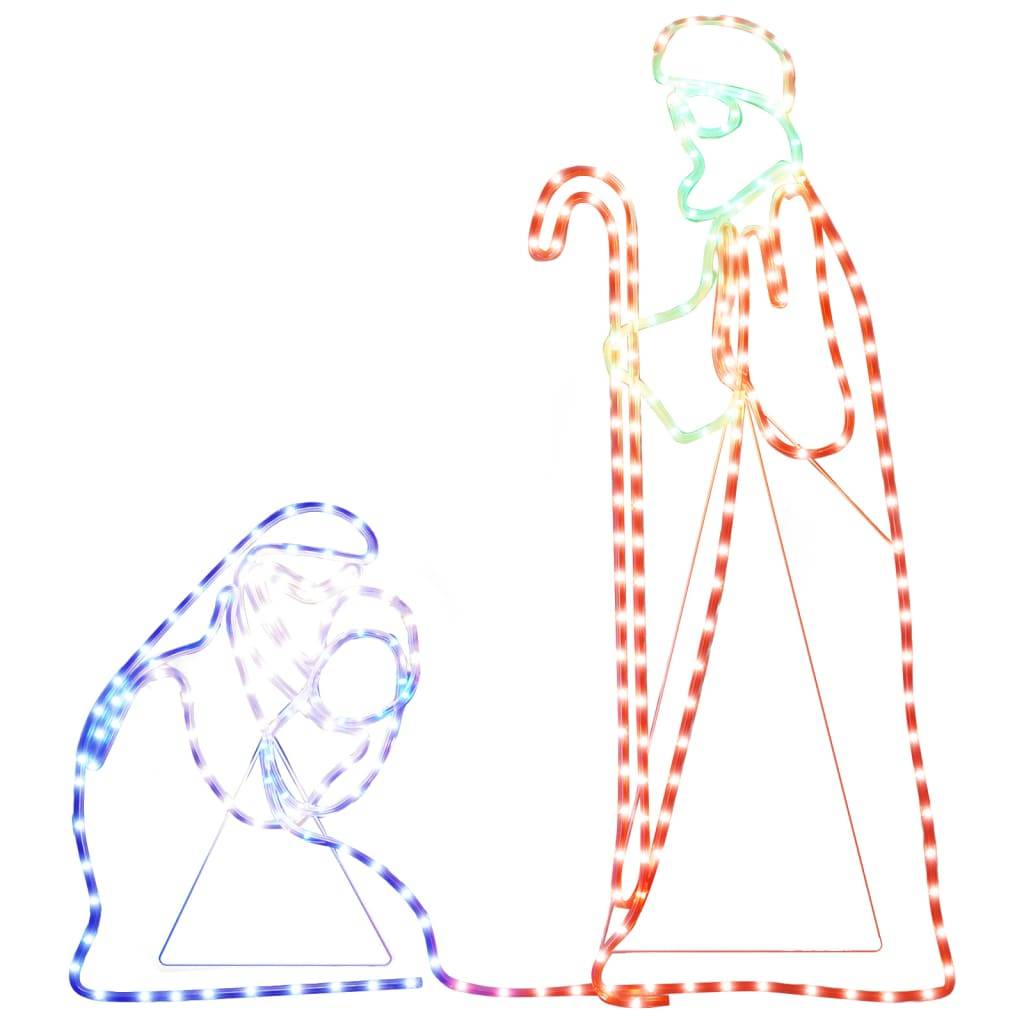 vidaXL LED-Silhouette Maria und Josef 264 LEDs 40x55&38x100 cm