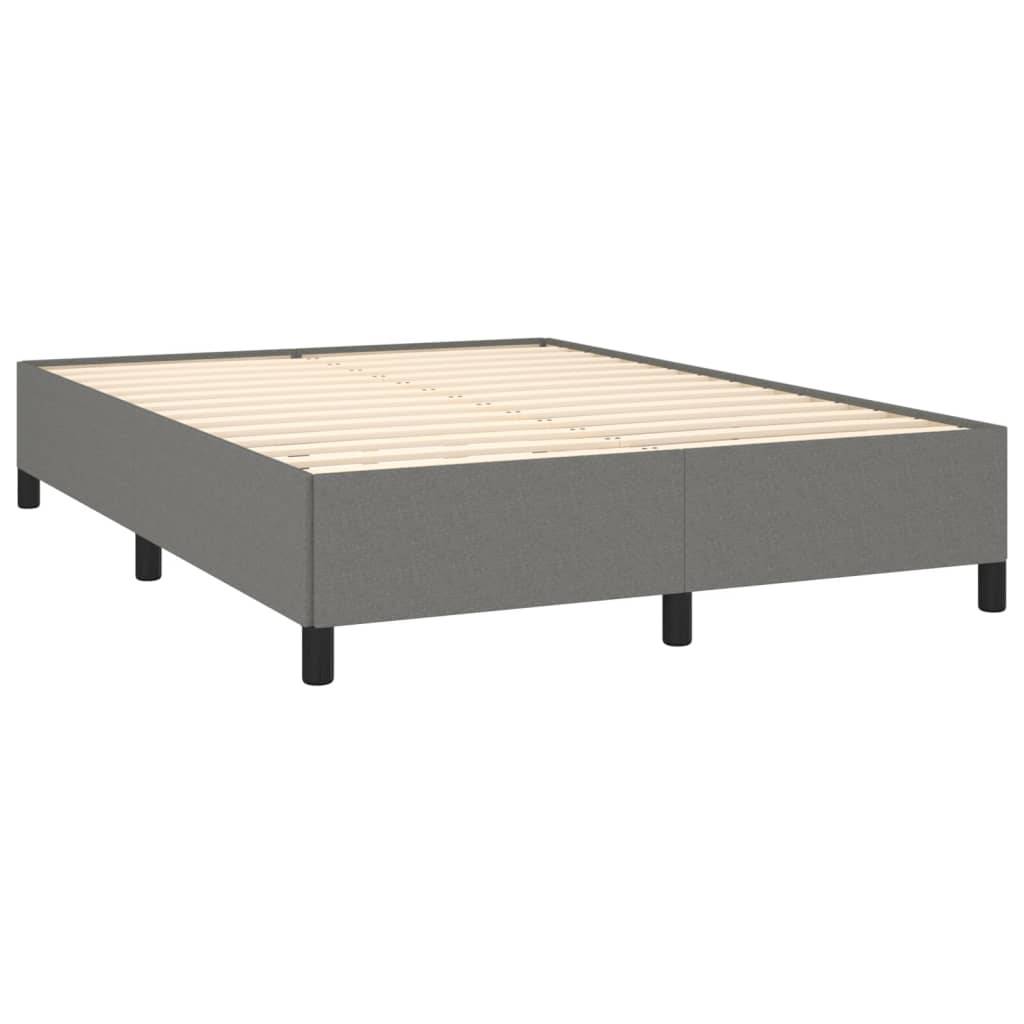 vidaXL Bettgestell ohne Matratze Dunkelgrau 140x200 cm Stoff