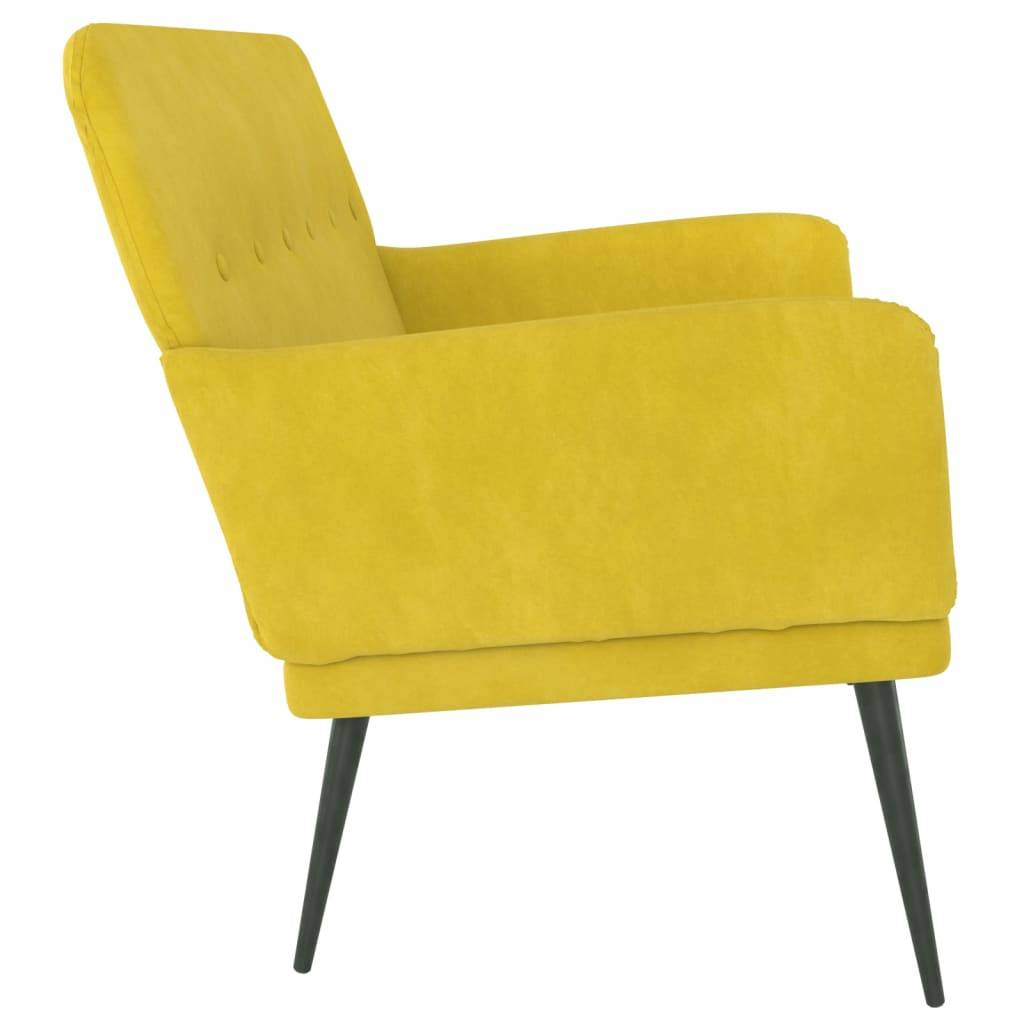 vidaXL Sitzbank Gelb 108x79x79 cm Samt