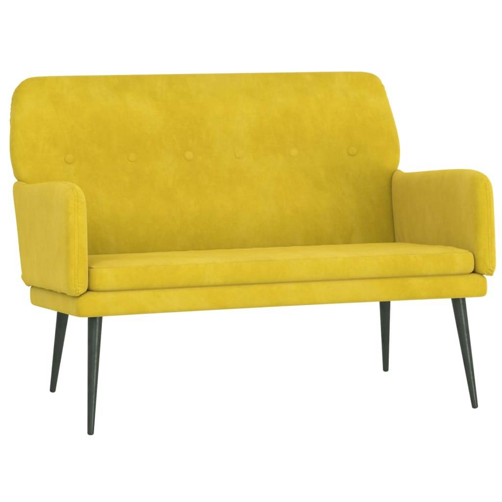 vidaXL Sitzbank Gelb 108x79x79 cm Samt
