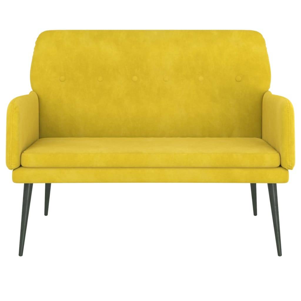 vidaXL Sitzbank Gelb 108x79x79 cm Samt
