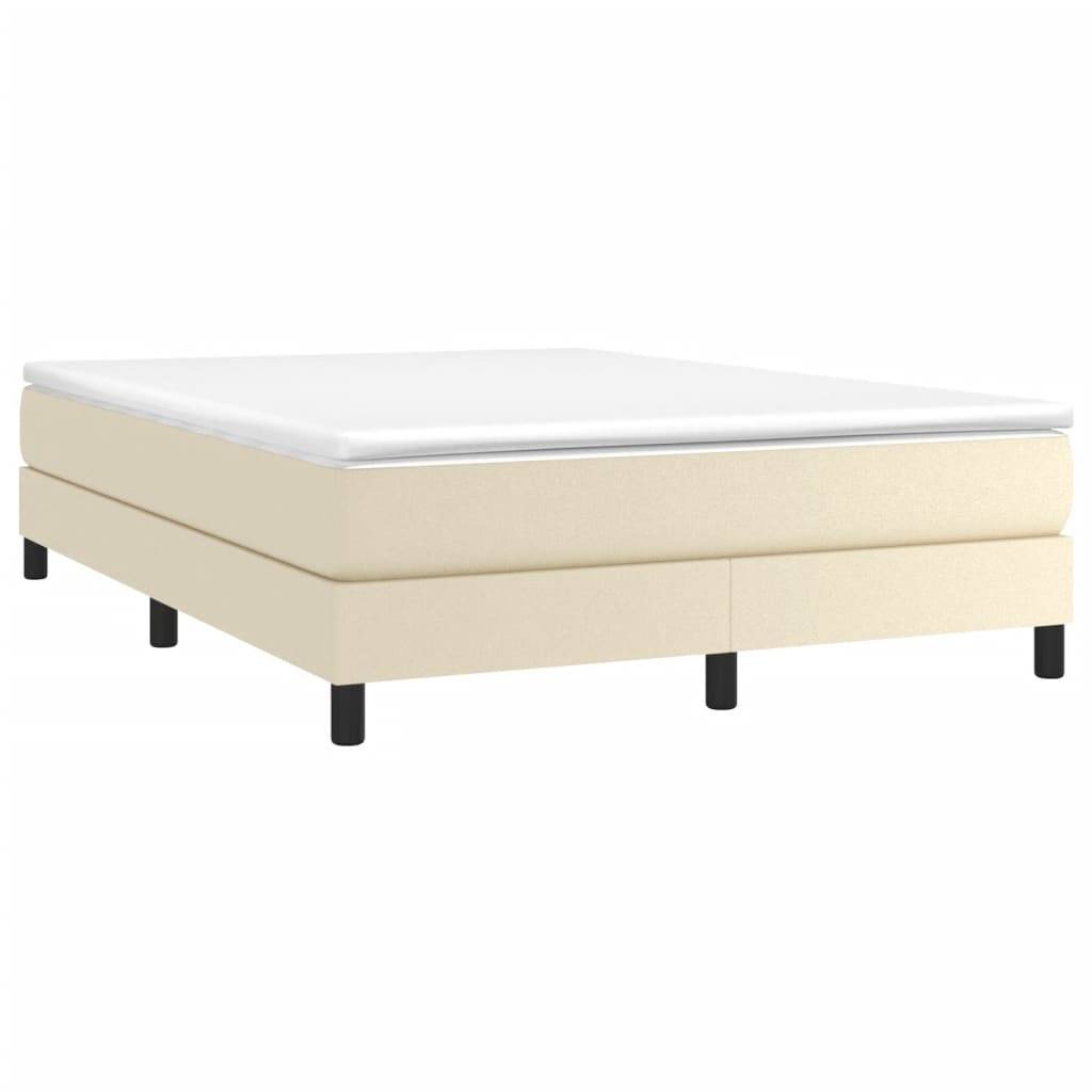 vidaXL Bettgestell Creme 140x190 cm Kunstleder