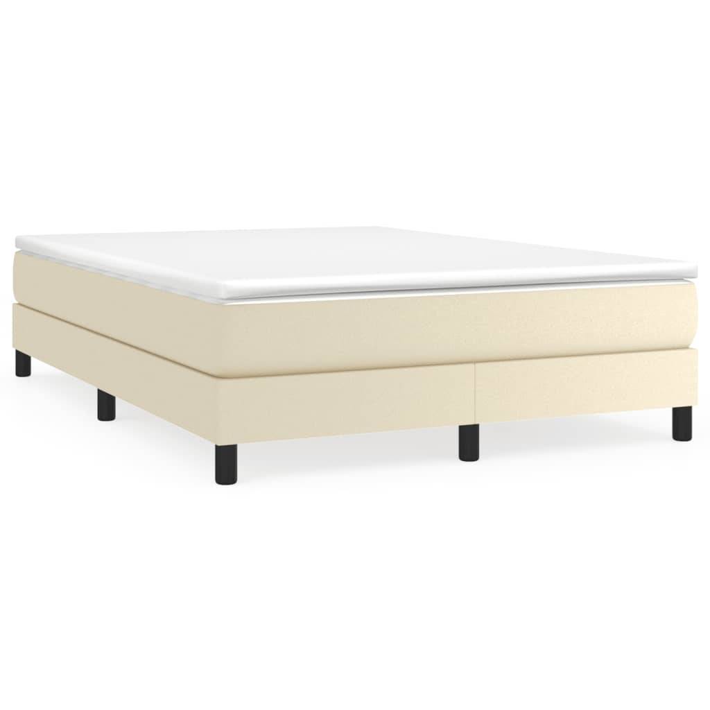 vidaXL Bettgestell Creme 140x190 cm Kunstleder