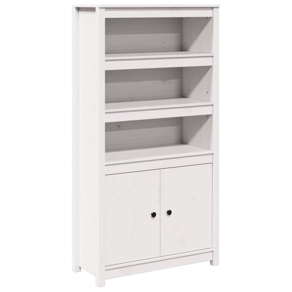 vidaXL Highboard Weiß 80x35x154 cm Massivholz Kiefer