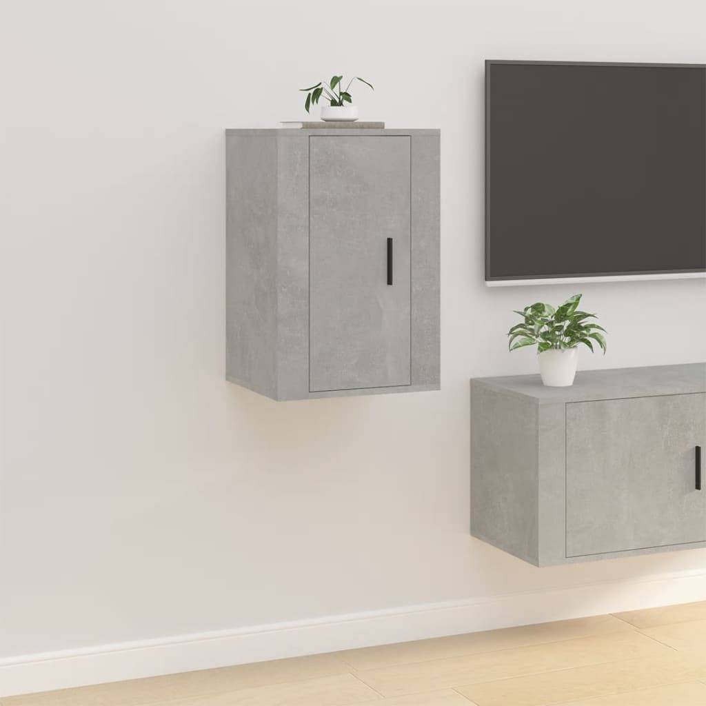 vidaXL TV-Wandschränke 2 Stk. Betongrau 40x34,5x60 cm