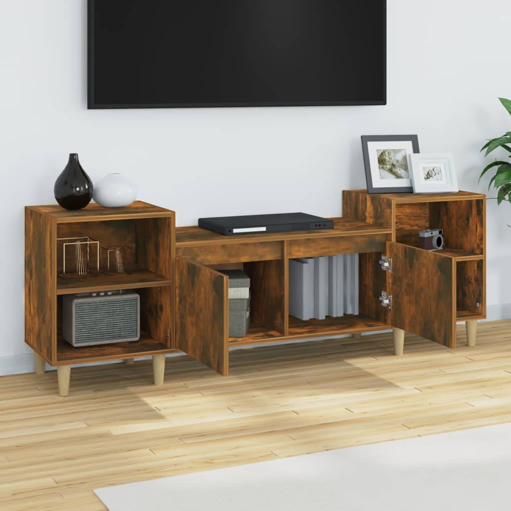 vidaXL TV-Schrank Räuchereiche 160x35x55 cm Holzwerkstoff