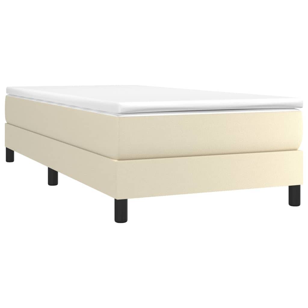 vidaXL Bettgestell Creme 80x200 cm Kunstleder