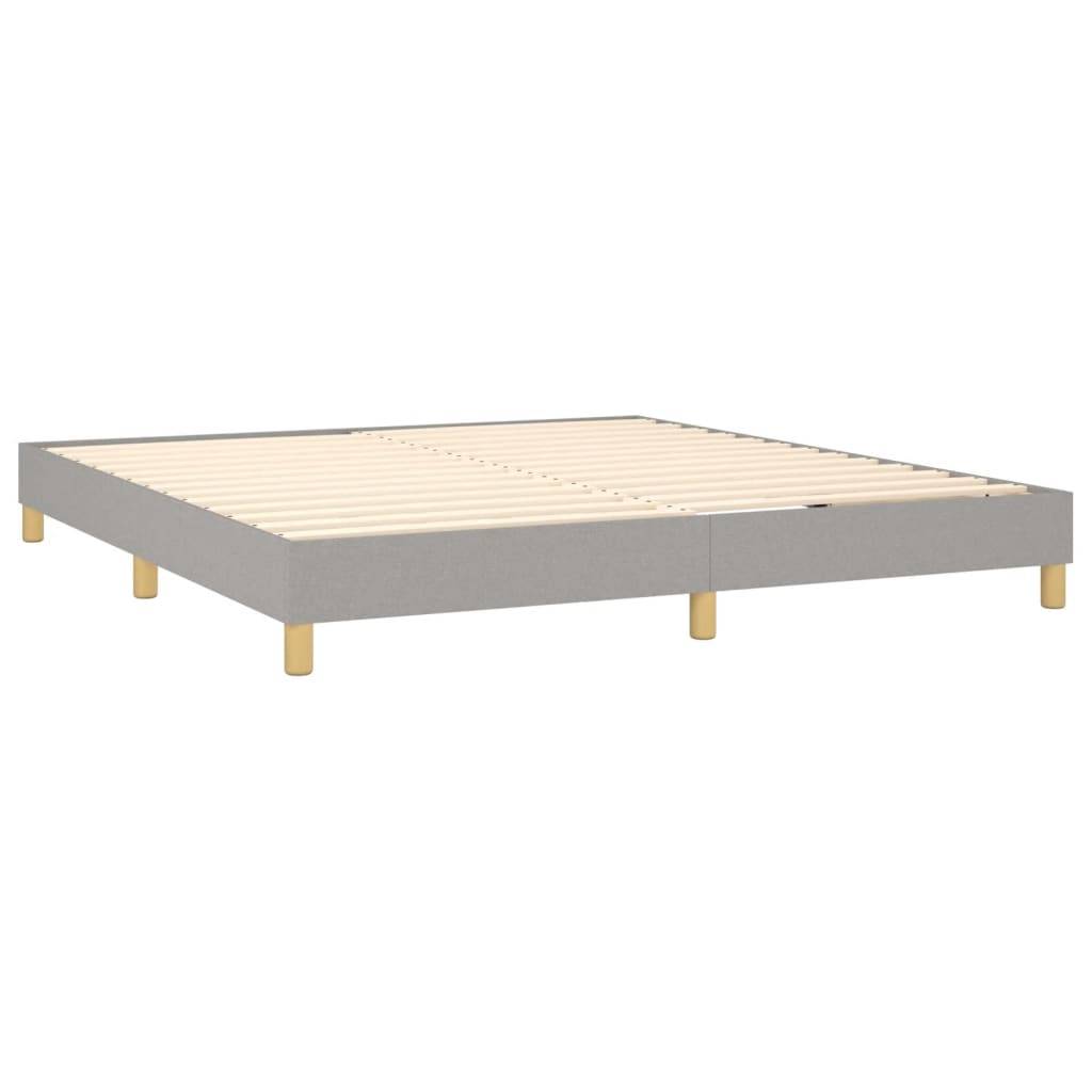 vidaXL Bettgestell ohne Matratze Hellgrau 180x200 cm Stoff