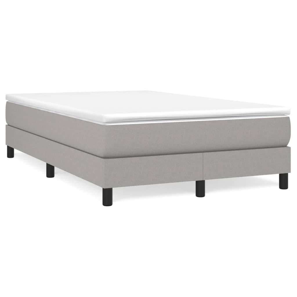 vidaXL Bettgestell ohne Matratze Hellgrau 120x200 cm Stoff