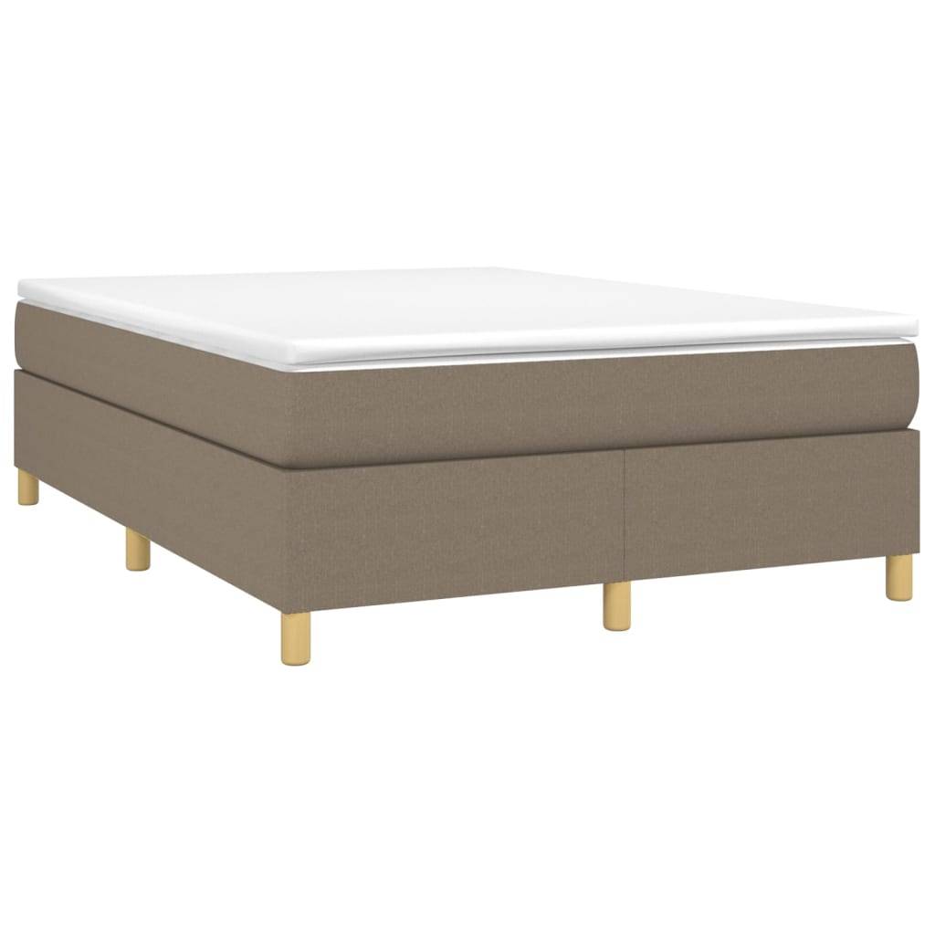 vidaXL Bettgestell ohne Matratze Taupe 140x200 cm Stoff