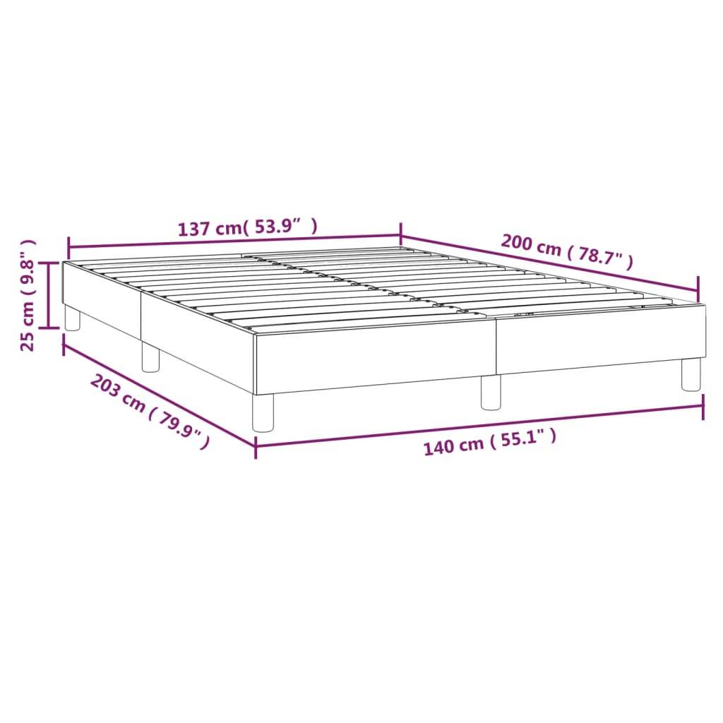 vidaXL Bettgestell Rosa 140x200 cm Samt
