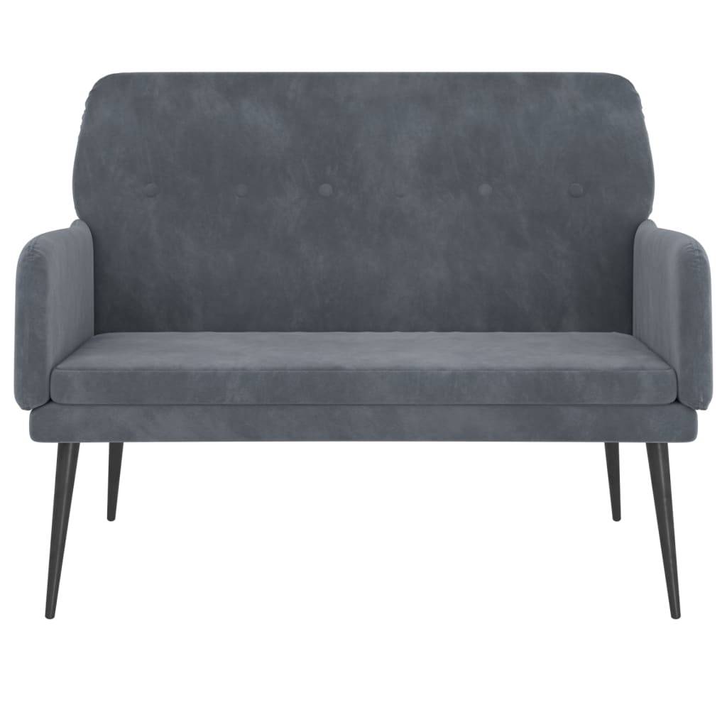 vidaXL Sitzbank Dunkelgrau 108x79x79 cm Samt
