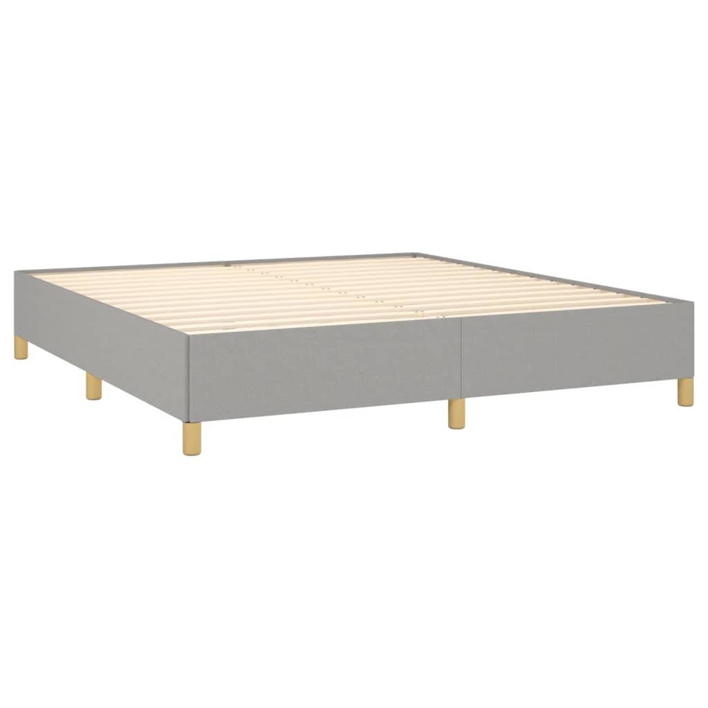 vidaXL Bettgestell ohne Matratze Hellgrau 180x200 cm Stoff