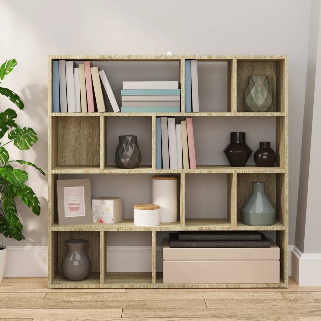 vidaXL Bücherregal/Raumteiler Sonoma-Eiche 105x24x102 cm