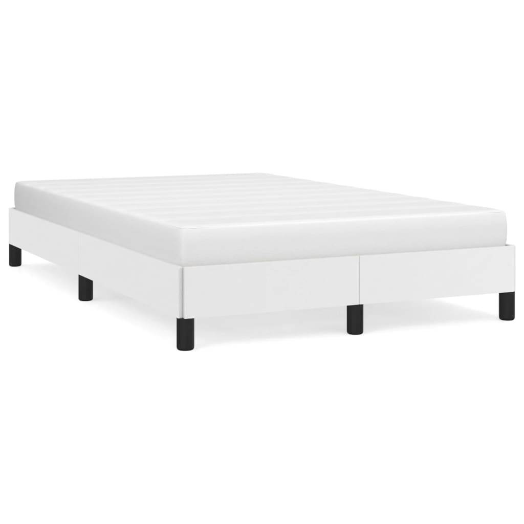 vidaXL Bettgestell Weiß 120x200 cm Kunstleder