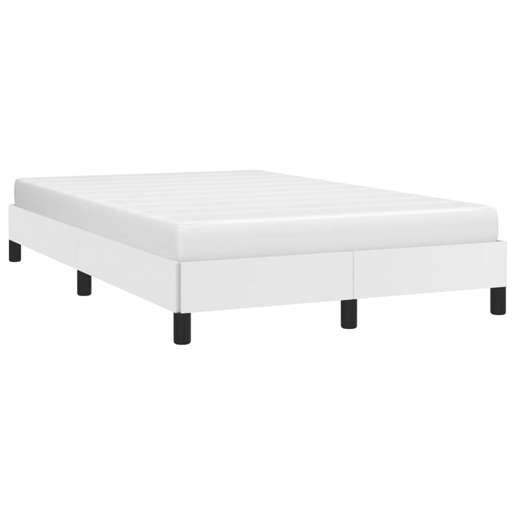 vidaXL Bettgestell Weiß 120x200 cm Kunstleder