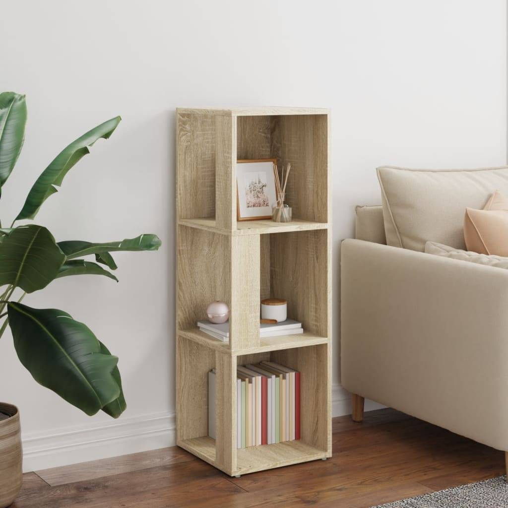 vidaXL Eckregal Sonoma-Eiche 33x33x100 cm Holzwerkstoff