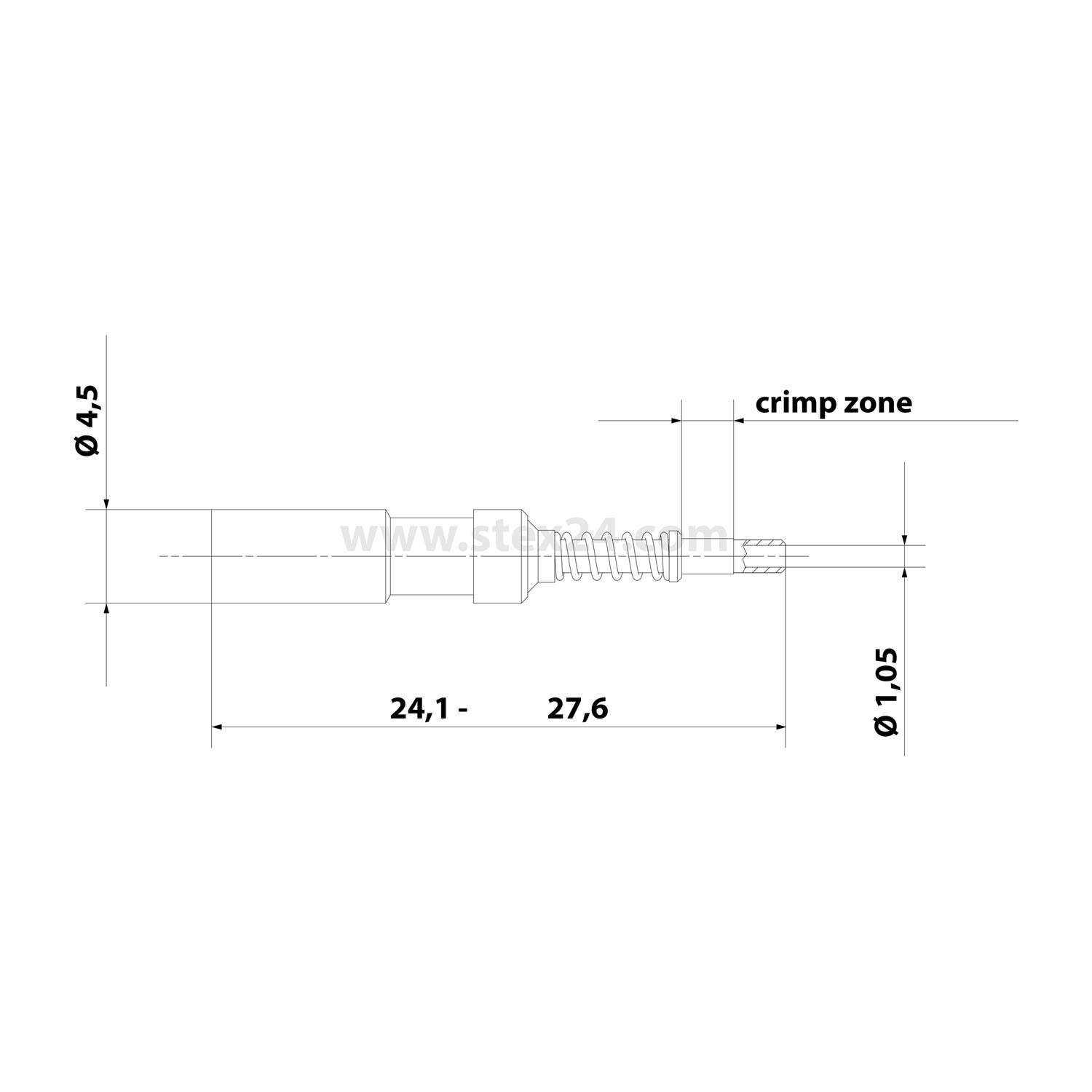 HARTING LWL-Kontakt Kontaktstift (M) 1 Stück gedrehter Kontakt - 1 Stück
