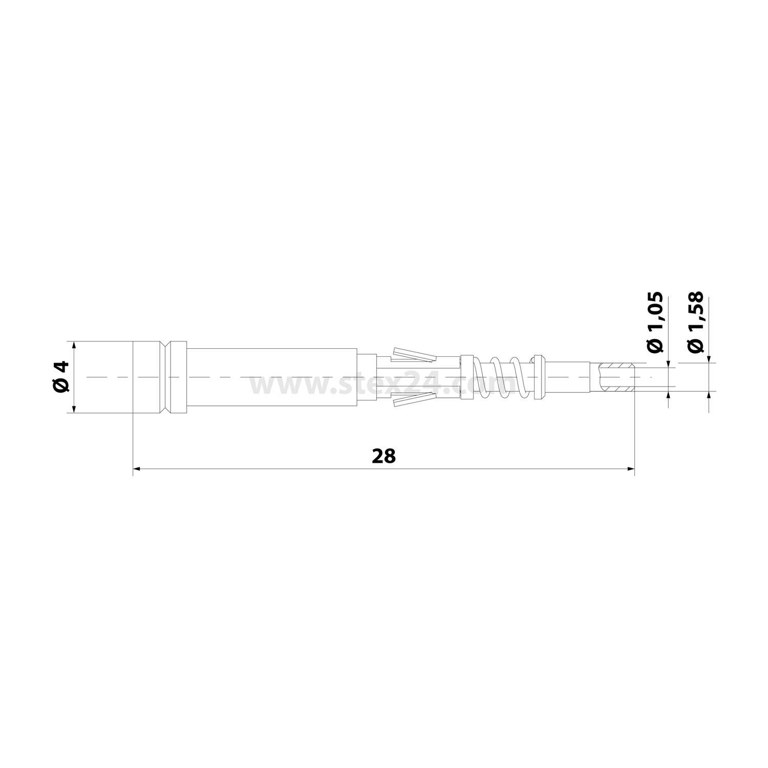 HARTING LWL-Kontakt Kontaktstift (M) 1 Stück gedrehter Kontakt - 1Stück