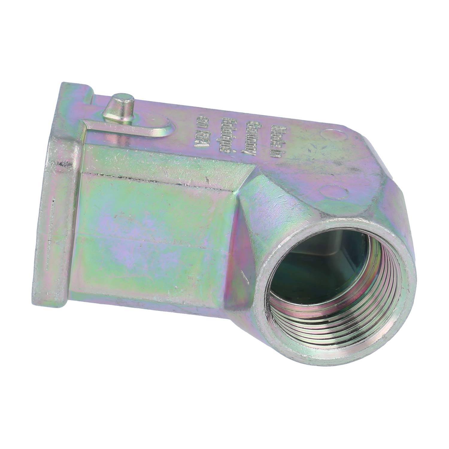 HARTING Han 3A EMV Tüllengehäuse mit eingeklebter Dichtung, 1xM20 seitlicher Kabelabgang, für 1 Bügel (am Unterteil)