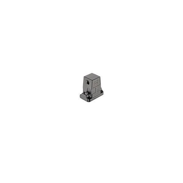 Kleine graue Metallkomponente oder Verbinder mit mechanischem Design auf isoliertem weißem Hintergrund dargestellt.