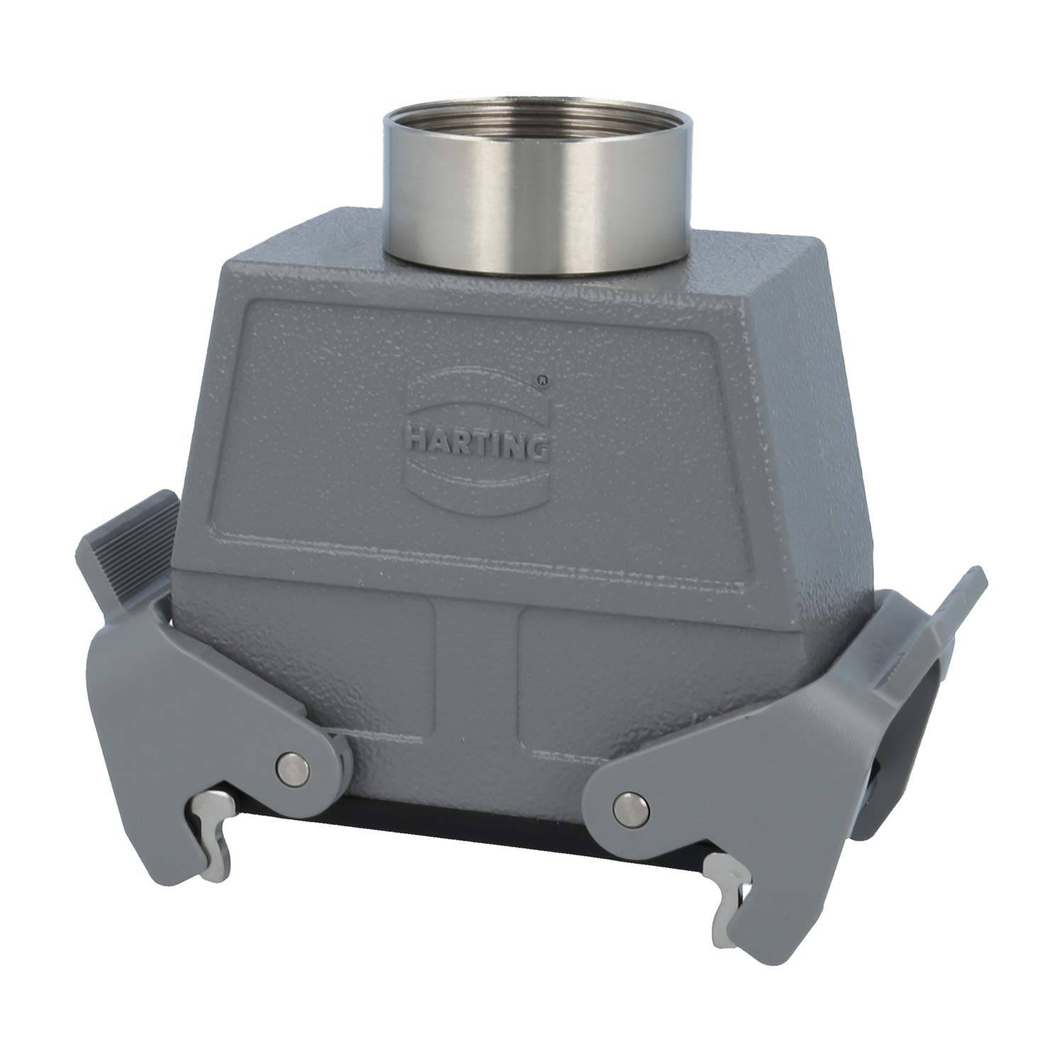 HARTING Han 16B Kupplungsgehäuse hoch, 1xM40 gerader Kabelabgang, mit 2 Querbügeln Verschraubung M40 Klemmbereich