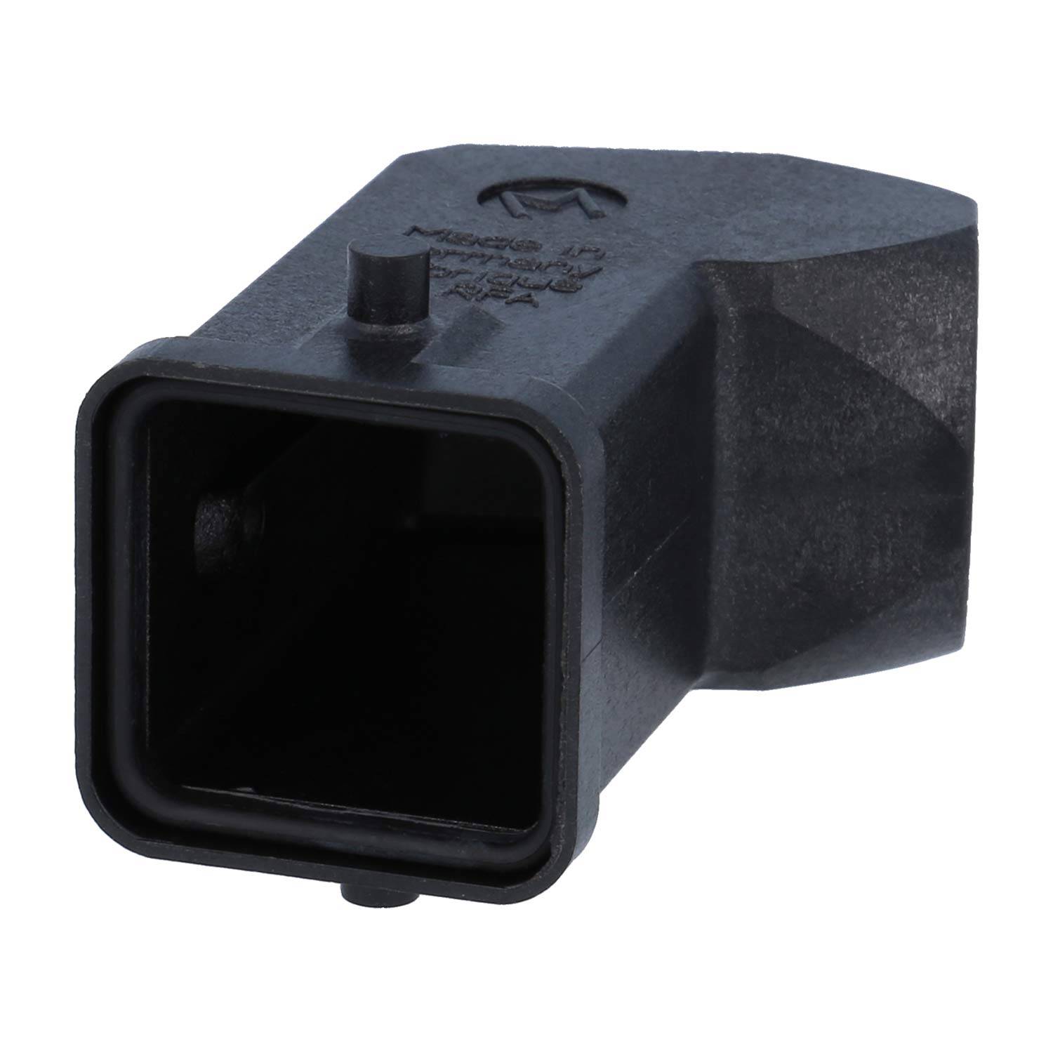 Rechteckiges graues Gewinde-Elektrogehäuse mit schwarzem oberen Rand, entwickelt zur sicheren Montage und zum Schutz von Verdrahtungsverbindungen.