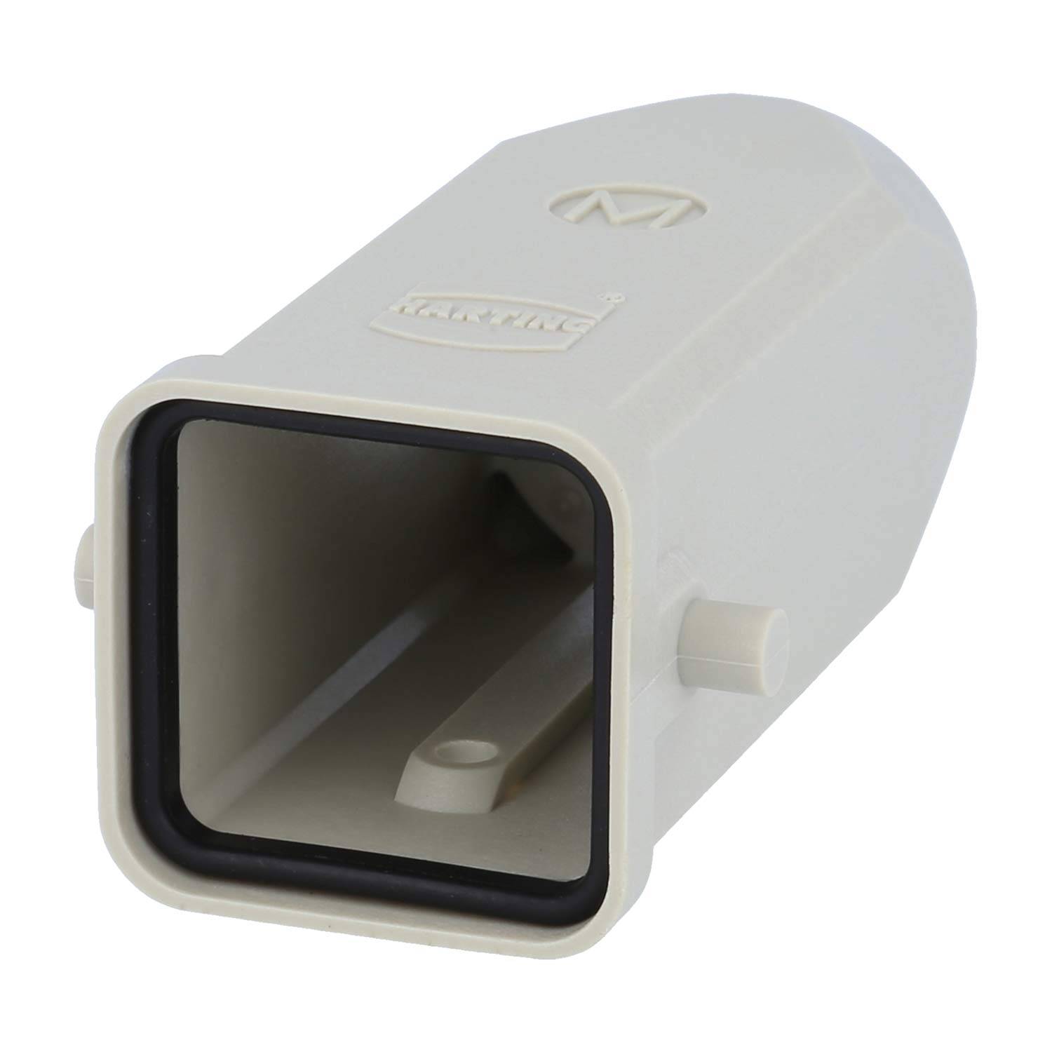 HARTING Han 3A Tüllengehäuse mit eingeklebter Dichtung, 1xM20 gerader Kabelabgang, für 1 Bügel (am Unterteil)