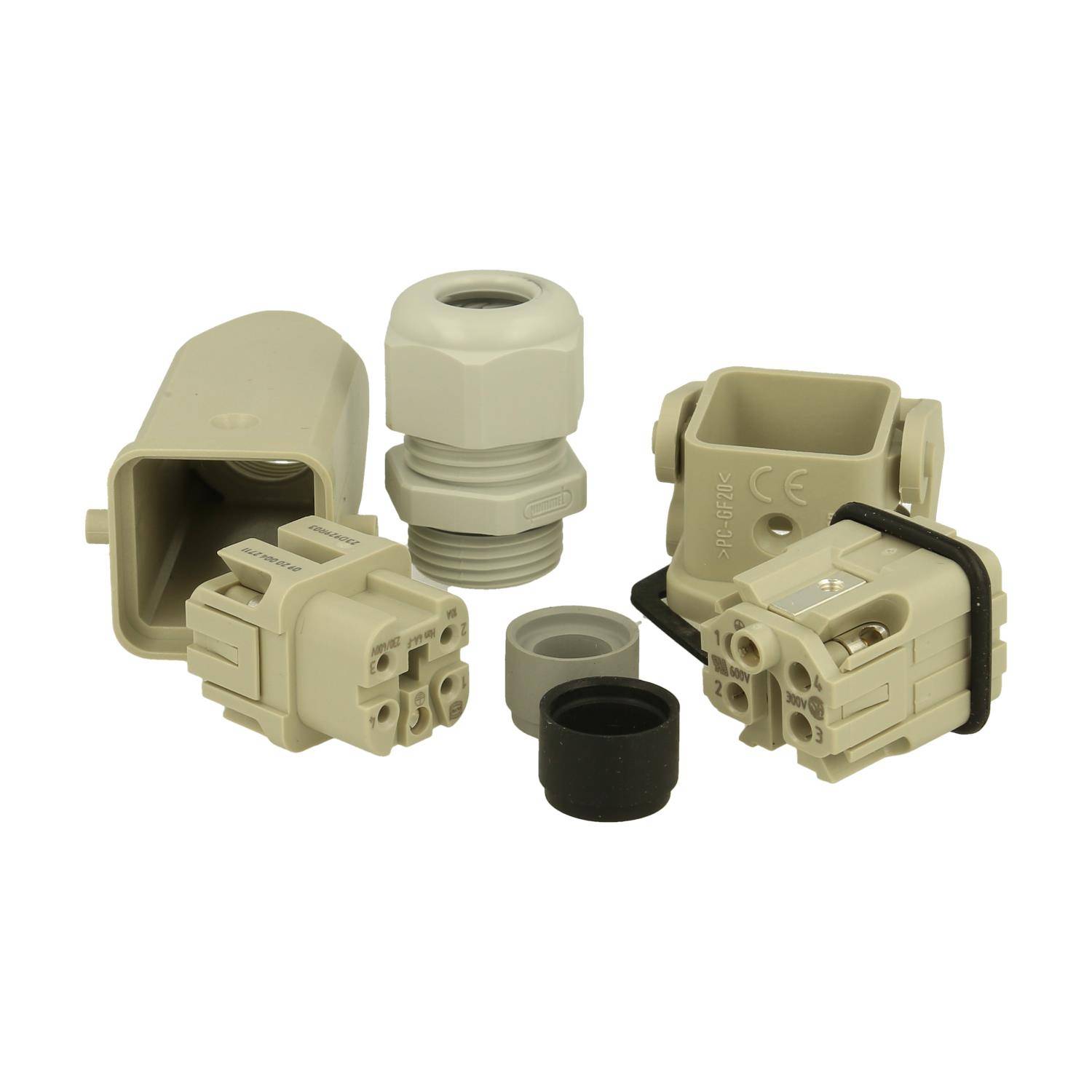 HARTING Han KID 3A/4 polig gerader Kabelabgang - 1 Stück