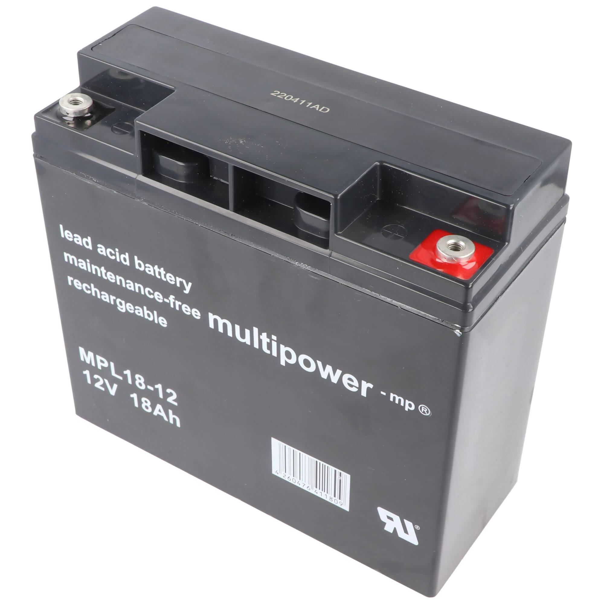 Multipower MPL18-12 12V 18Ah Long Life Bleiakku AGM Blei Gel Akku