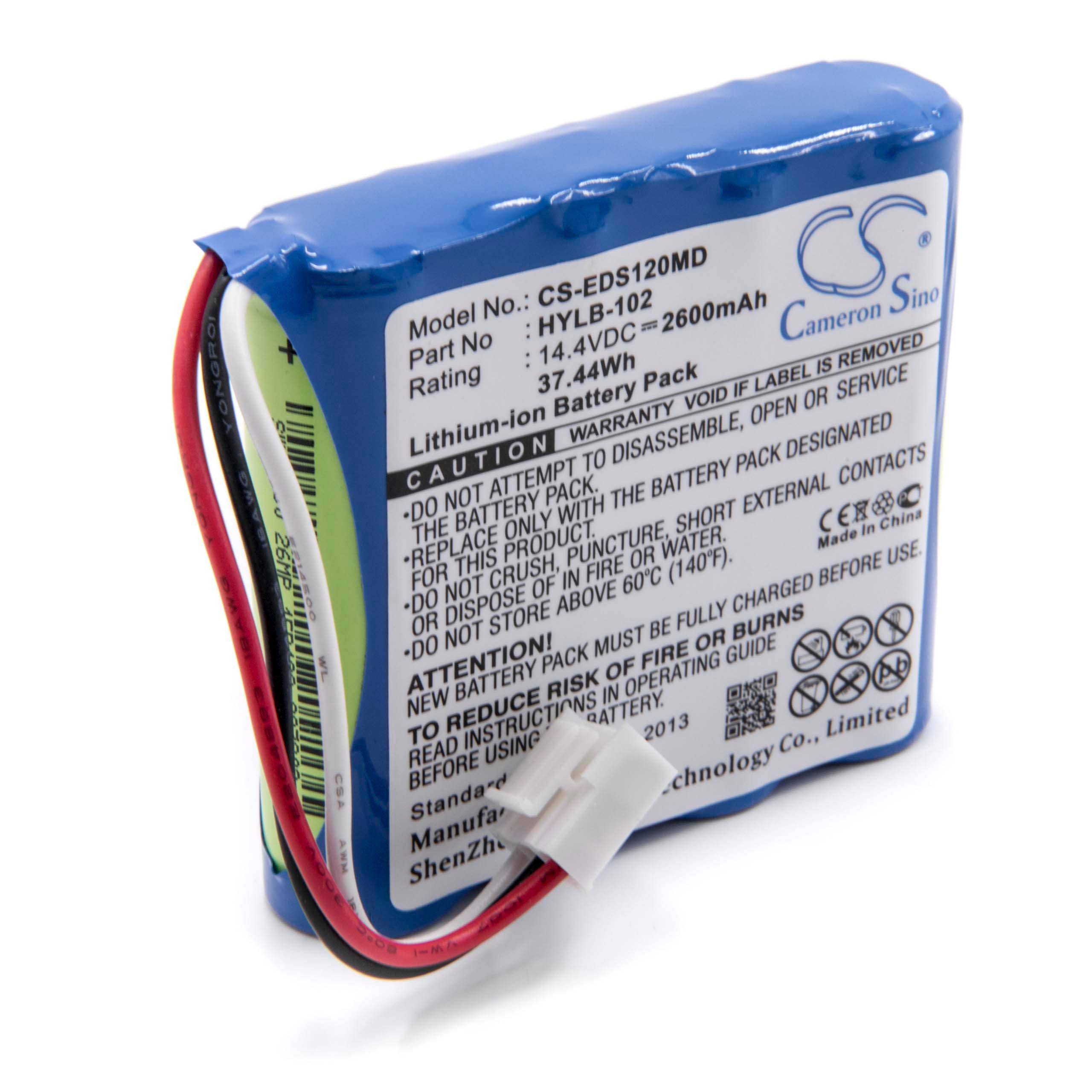 Medizintechnik-Akku als Ersatz für Edan HYLB-102 - 2600mAh, 14,4V, Li-Ion