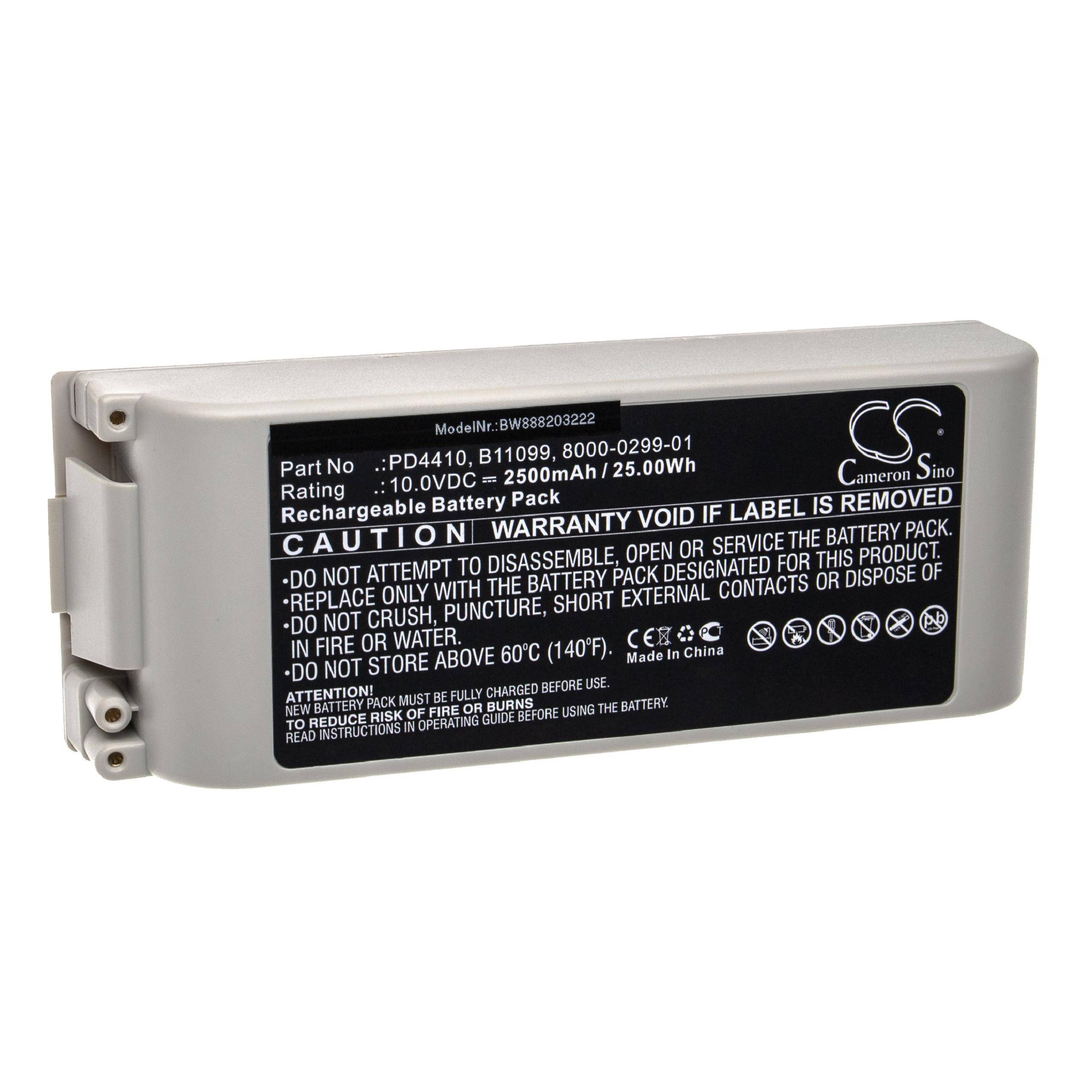 Medizintechnik-Akku als Ersatz für ZOLL 8000-0299-01, 110087 - 2500mAh, 10V, Sealed Lead Acid
