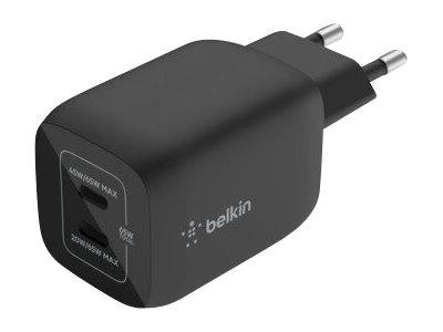 Belkin BoostCharge Pro - Netzteil - PPS Technology - 65 Watt - 3.25 A - PD 3.0, Fast Charge - 2 Ausgabeanschlussstellen