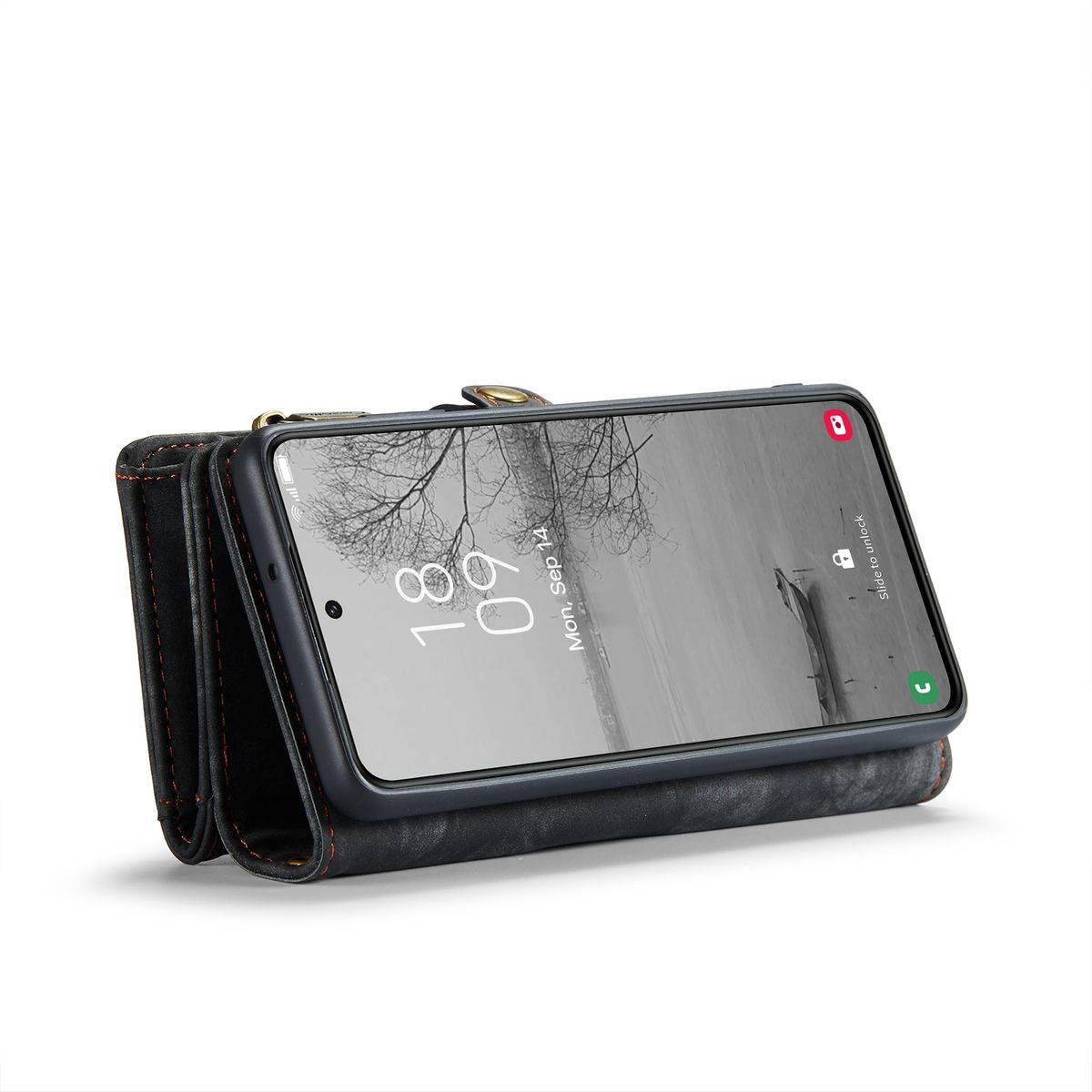 Für Samsung Galaxy S23 Plus Multifunktion Teilbare Handy Tasche Geldbörse Hülle Etuis Schwarz