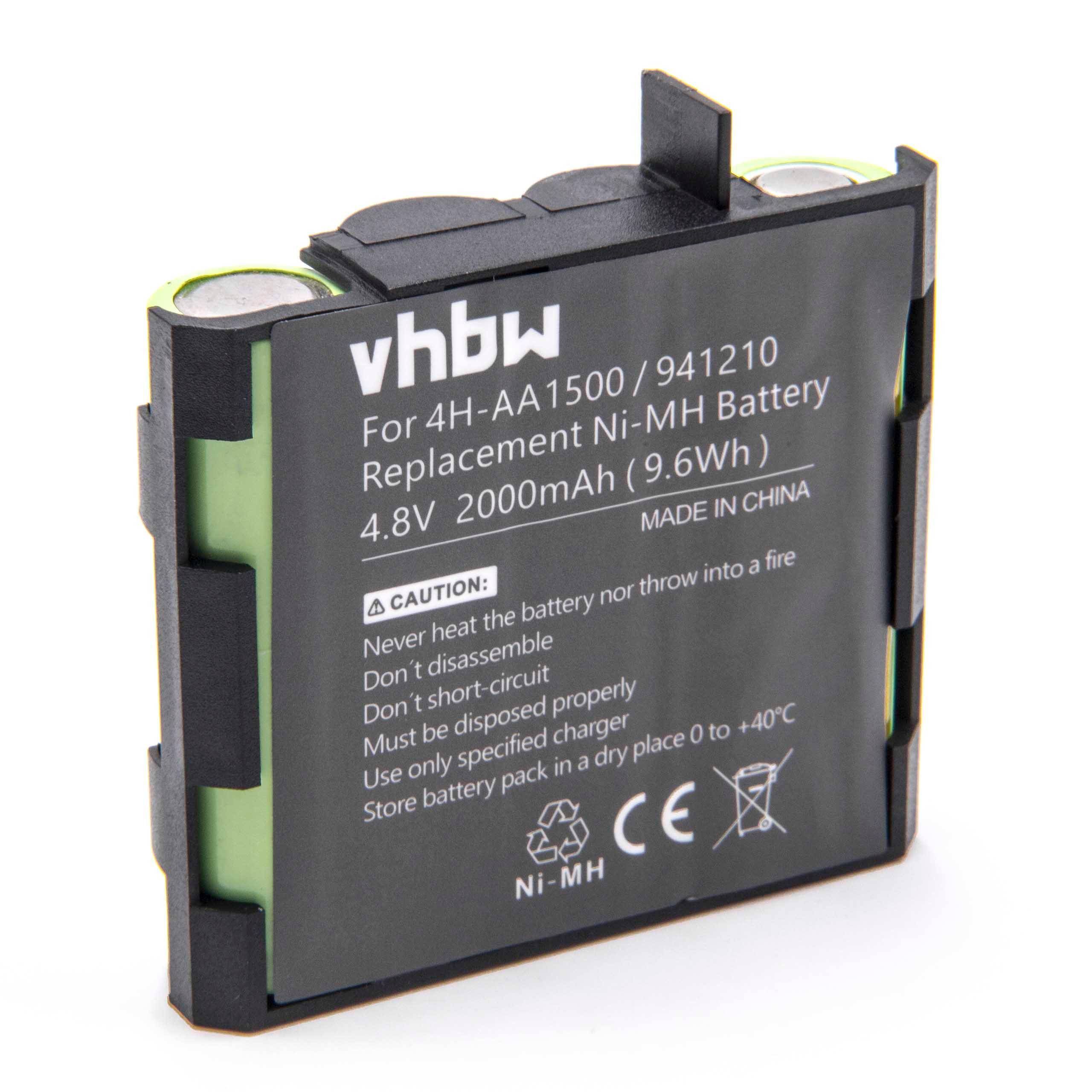 Medizintechnik-Akku als Ersatz für Compex 4H-AA1500 - 2000mAh, 4,8V, NiMH