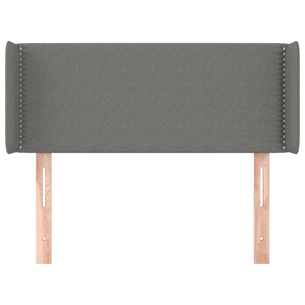 vidaXL Kopfteil mit Ohren Dunkelgrau 83x16x78/88 cm Stoff