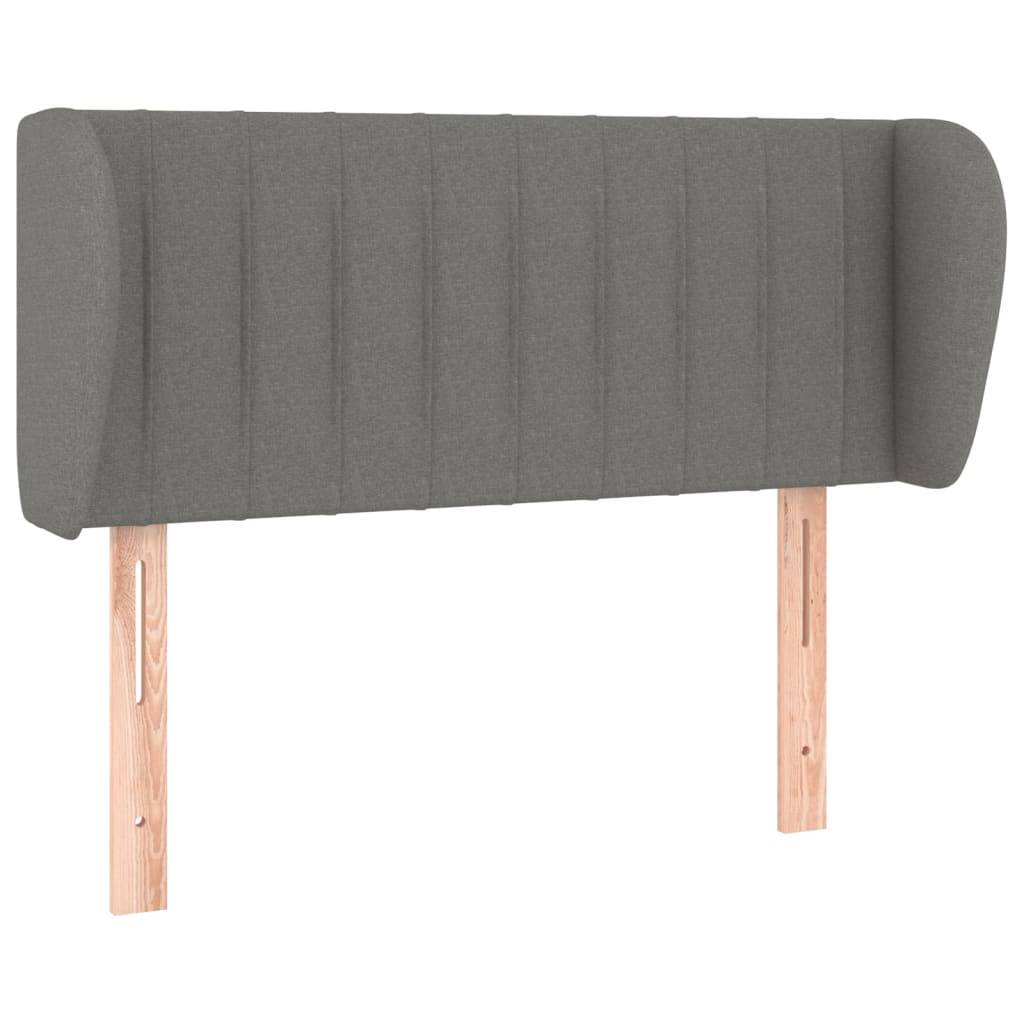 vidaXL Kopfteil mit Ohren Dunkelgrau 83x23x78/88 cm Stoff