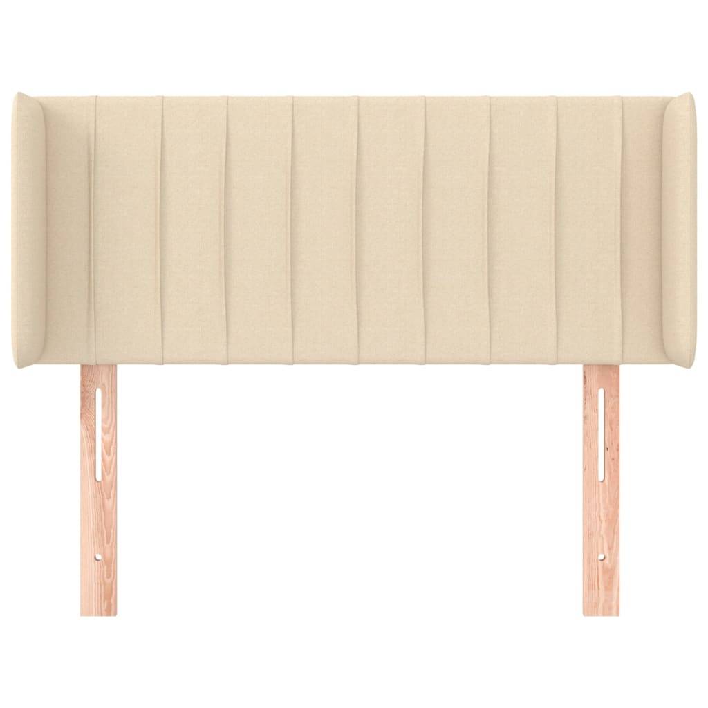 vidaXL Kopfteil mit Ohren Creme 103x16x78/88 cm Stoff