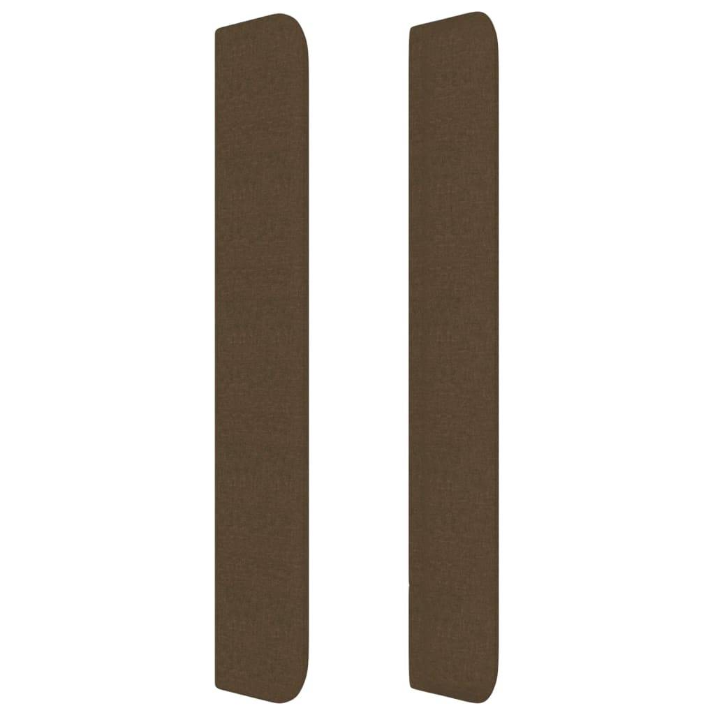 vidaXL Kopfteil mit Ohren Dunkelbraun 147x16x118/128 cm Stoff