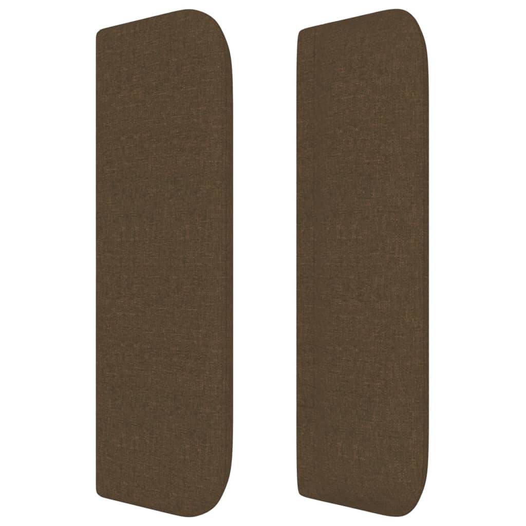 vidaXL Kopfteil mit Ohren Dunkelbraun 147x16x78/88 cm Stoff
