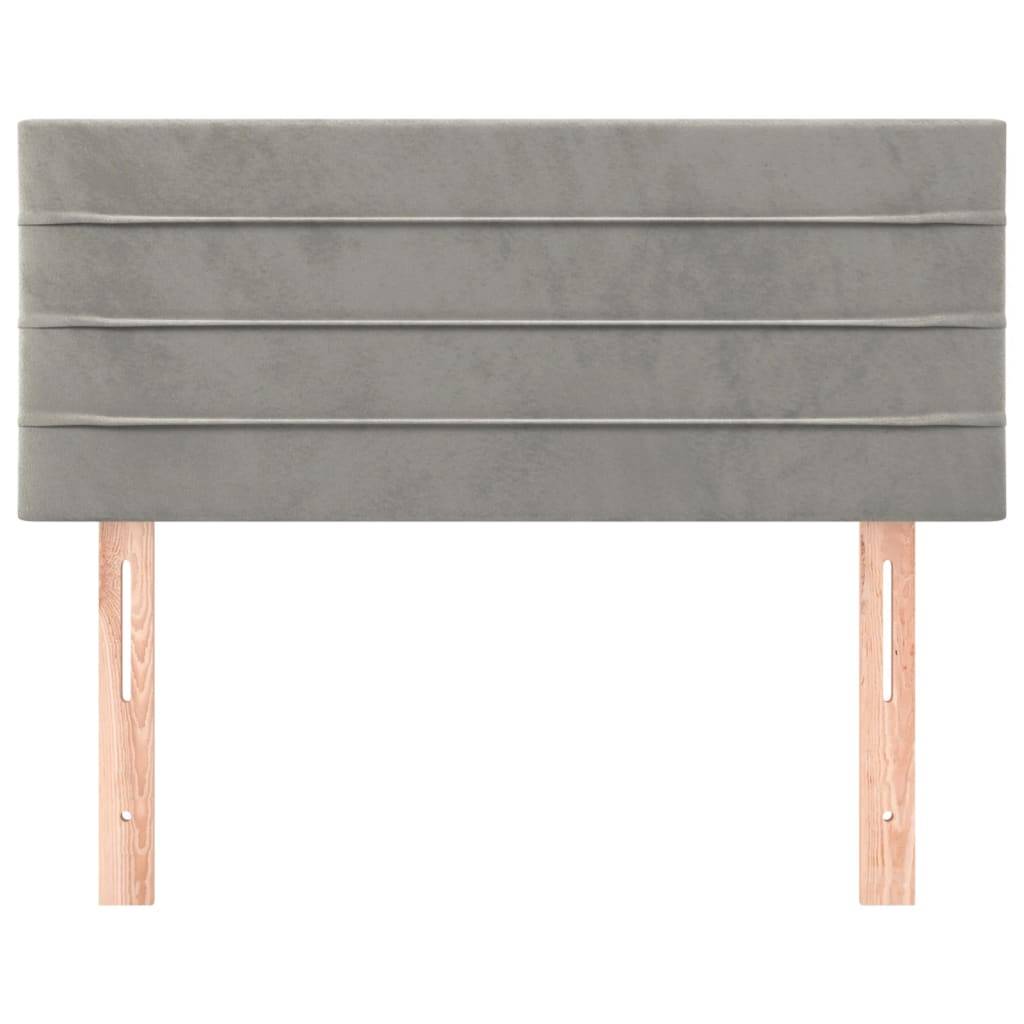 vidaXL Kopfteil Hellgrau 100x5x78/88 cm Samt