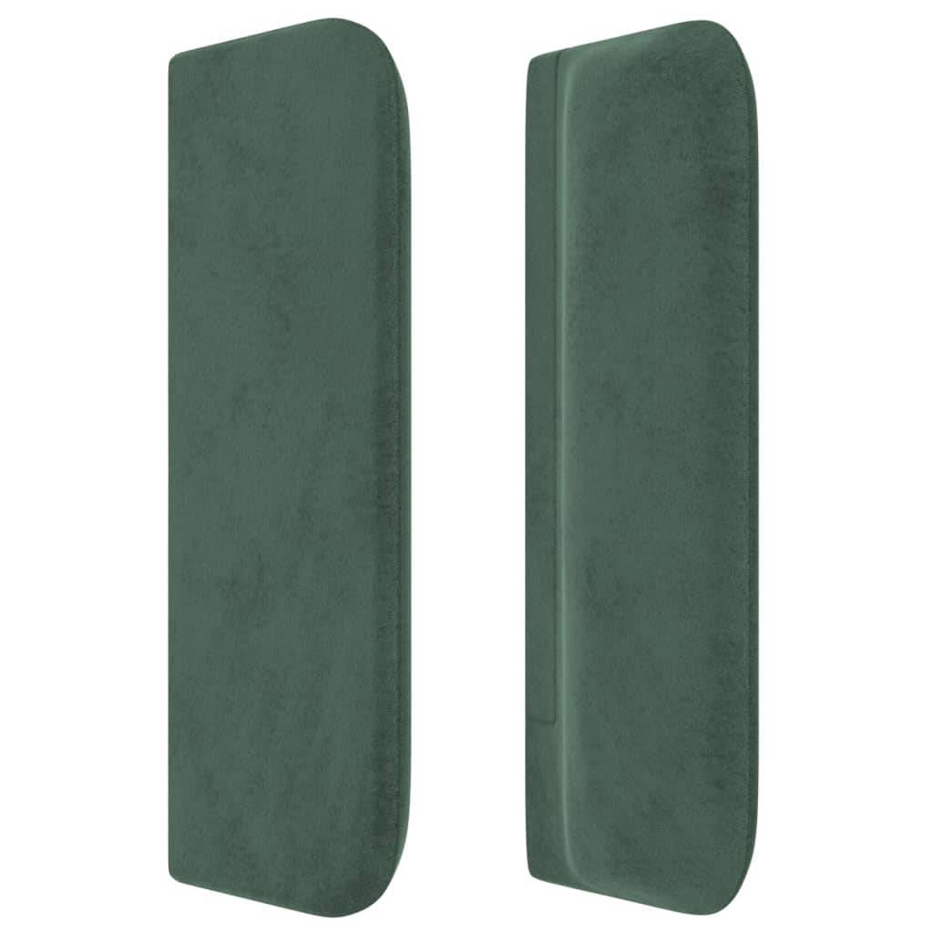 vidaXL Kopfteil mit Ohren Dunkelgrün 103x16x78/88 cm Samt