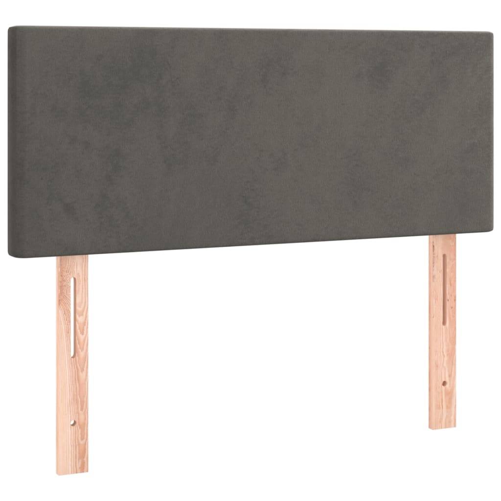 vidaXL Kopfteil Dunkelgrau 100x5x78/88 cm Samt